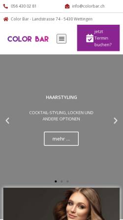 Vorschau der mobilen Webseite colorbar.ch, Color Bar