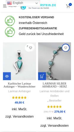 Vorschau der mobilen Webseite larimarstein.de, Larimarstein