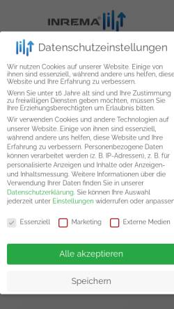 Vorschau der mobilen Webseite www.inrema.de, INREMA GmbH