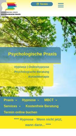 Vorschau der mobilen Webseite psychologische-praxis.online, Psychologische Praxis - Tanja Frost