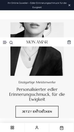 Vorschau der mobilen Webseite www.monamor.de, Trauerschmuck