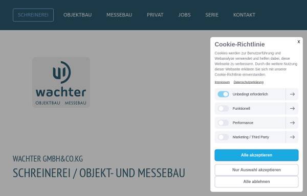 Vorschau von www.wachter-heidenheim.de, Wachter GmbH & Co.KG