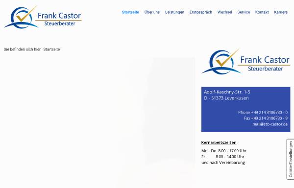 Vorschau von stb-castor.de, Steuerberater Frank Castor