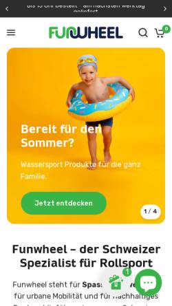 Vorschau der mobilen Webseite www.funwheel.ch, Funwheel