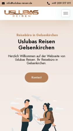 Vorschau der mobilen Webseite uslubas-reisen.de, Uslubas Reisen