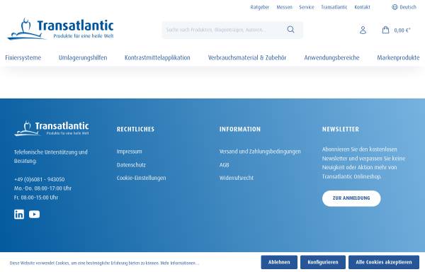 Vorschau von www.transatlantic.de, Transatlantic Handelsgesellschaft Stolpe & Co. mbH