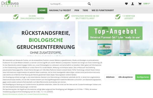 Vorschau von www.drlavea.de, HIGENA Cleansing and Cosmetics GmbH