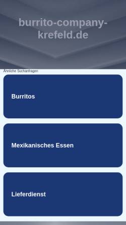 Vorschau der mobilen Webseite burrito-company-krefeld.de, Burrito Company