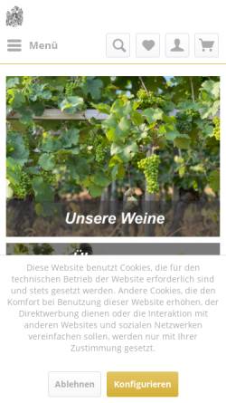 Vorschau der mobilen Webseite steillagengut.de, Weinbau Familie Zahner