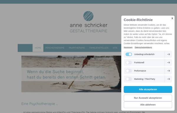 Vorschau von www.anne-schricker.de, Anne Schricker GESTALTTHERAPIE