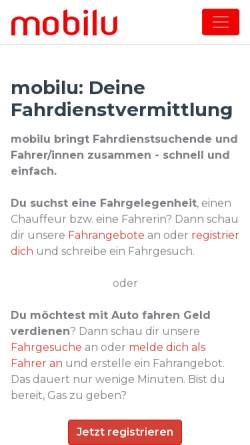 Vorschau der mobilen Webseite mobilu.ch, mobilu GmbH