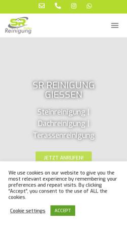 Vorschau der mobilen Webseite sr-reinigung-giessen.de, SR Dach- und Steinreinigung Gießen