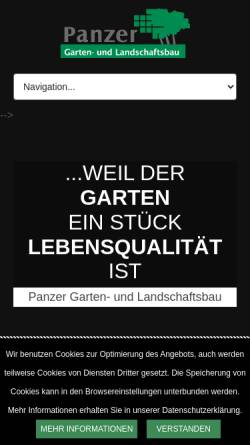 Vorschau der mobilen Webseite www.gartengestaltung-panzer.de, Panzer Garten- und Landschaftsbau