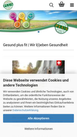 Vorschau der mobilen Webseite www.gesund-plus-fit.com, Gesund plus Fit Ltd.&Co.KG