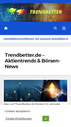 Vorschau der mobilen Webseite www.trendbetter.de, Trendbetter