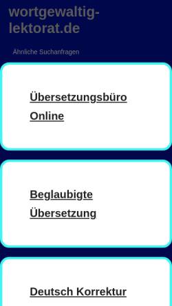 Wortgewaltig Lektorat