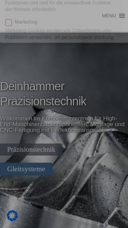 Vorschau der mobilen Webseite www.deinhammer.at, Deinhammer GmbH