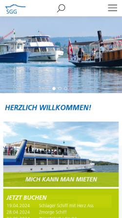 Vorschau der mobilen Webseite www.sgg-greifensee.ch, Schifffahrtsgenossenschaft Greifensee