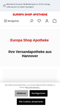 Vorschau der mobilen Webseite www.loewen-apotheke-hannover.de, Löwen Apotheke