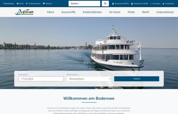 Vorschau von sbsag.ch, Schweizerische Bodensee Schiffahrtsgesellschaft AG