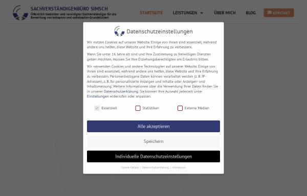 Vorschau von sv-simsch.de, Sachverständigenbüro Simsch