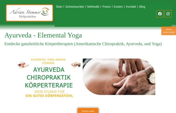 Vorschau von elemental-yoga.de, Elemental Yoga - Adrian Stemmer