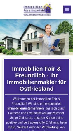 Vorschau der mobilen Webseite www.immo-fair-freundlich.de, Immobilien Fair & Freundlich