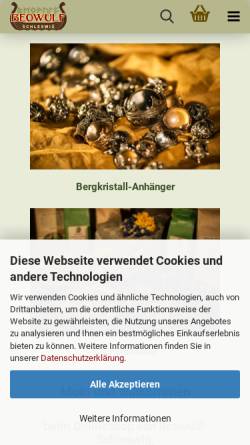 Vorschau der mobilen Webseite beowulf-shop.de, Beowulf Schleswig