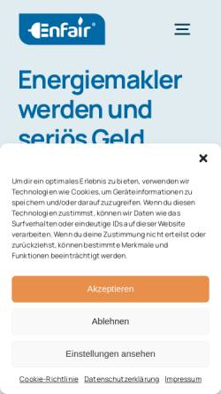 Vorschau der mobilen Webseite www.enfair-business.de, Enfair Business