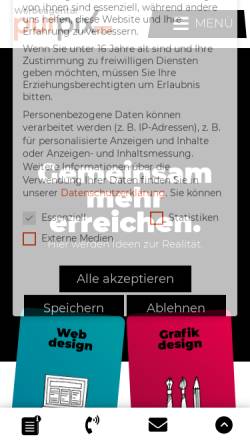 Vorschau der mobilen Webseite www.purpix.de, Werbeagentur purpix GmbH