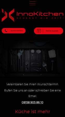Vorschau der mobilen Webseite www.innokitchen.de, InnoKitchen GmbH