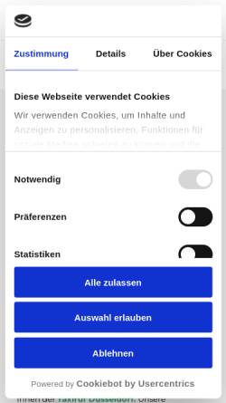 Vorschau der mobilen Webseite taxiruf-duesseldorf.de, Taxi Ruf Düsseldorf GmbH