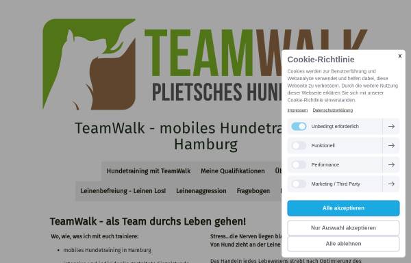 Vorschau von www.team-walk.de, Teamwalk Mobiles Hundetraining