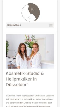 Vorschau der mobilen Webseite www.katrins-kosmetik-duesseldorf.de, Katrins Kosmetikstudio