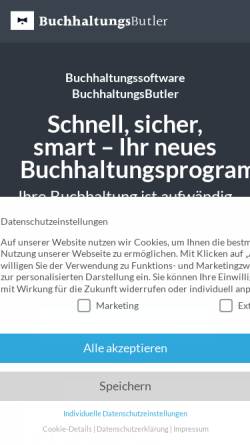 Vorschau der mobilen Webseite www.buchhaltungsbutler.de, BuchhaltungsButler GmbH