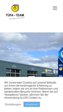 Vorschau der mobilen Webseite www.tuefa-team.de, Tüfa-Team GmbH