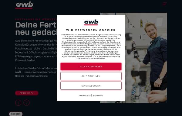 Vorschau von www.awb.at, awb Schraubtechnik- und Industriebedarf GmbH