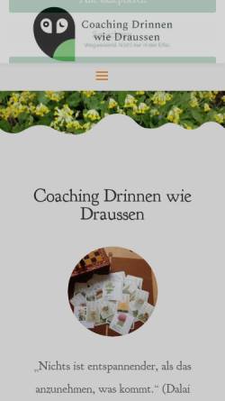 Vorschau der mobilen Webseite www.schneider-coaching.eu, Coaching Drinnen wie Draussen