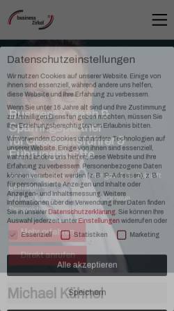 Vorschau der mobilen Webseite businesszirkel.de, BusinessZirkel