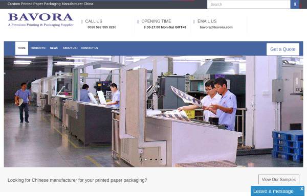 Vorschau von www.bavora-printing.com, Bavora Printed Packaging Co., Ltd