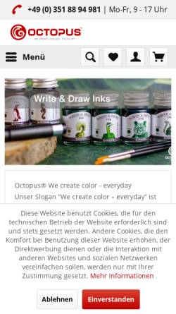 Vorschau der mobilen Webseite www.octopus-office.de, Octopus Concept GmbH