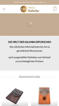Vorschau der mobilen Webseite vibratekalimba.de, Vibrate Kalimba
