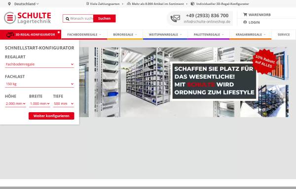 Vorschau von schulte-onlineshop.de, Schulte Lagertechnik