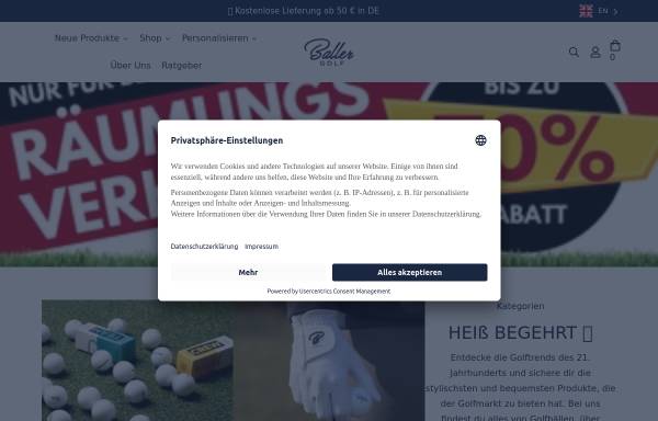 Vorschau von baller-golf.com, Baller Sporting Goods GmbH