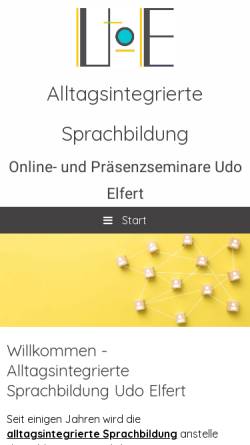 Vorschau der mobilen Webseite sprachbildung.net, Online-Seminare Udo Elfert
