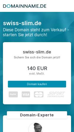 Vorschau der mobilen Webseite www.swiss-slim.de, SWISSLIM