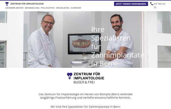 Vorschau von www.mein-zahnimplantat.ch, Dentalklinik Frei AG