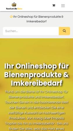 Vorschau der mobilen Webseite www.rund-um-die-biene.at, Rund um die Biene