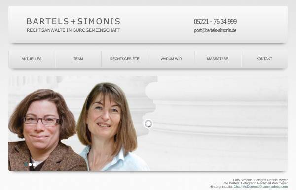 Vorschau von bartels-simonis.de, Bartels + Simonis, Rechtsanwälte in Bürogemeinschaft