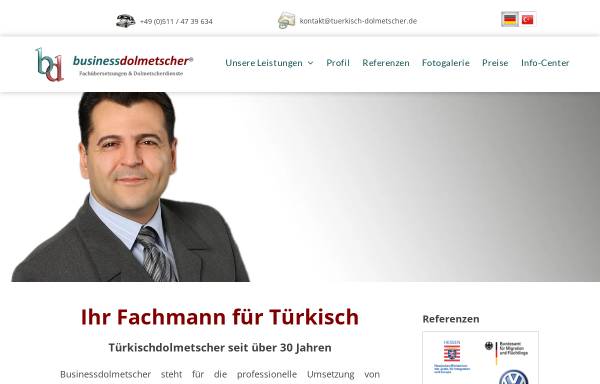 Vorschau von www.tuerkisch-dolmetscher.de, Türkisch-Dolmetscher